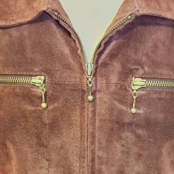 Genuine Leather Short Zippered Jacket - Picture 2 of 15